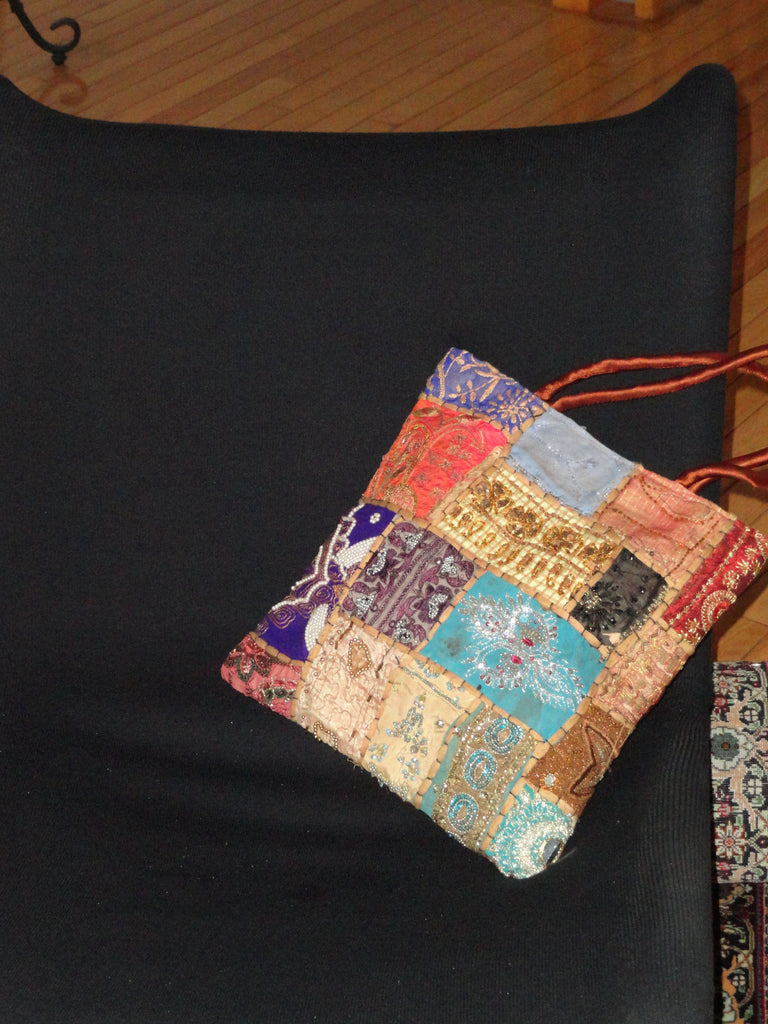 Patchwork Laptop iPad Bag com tote bag from India Artikrti