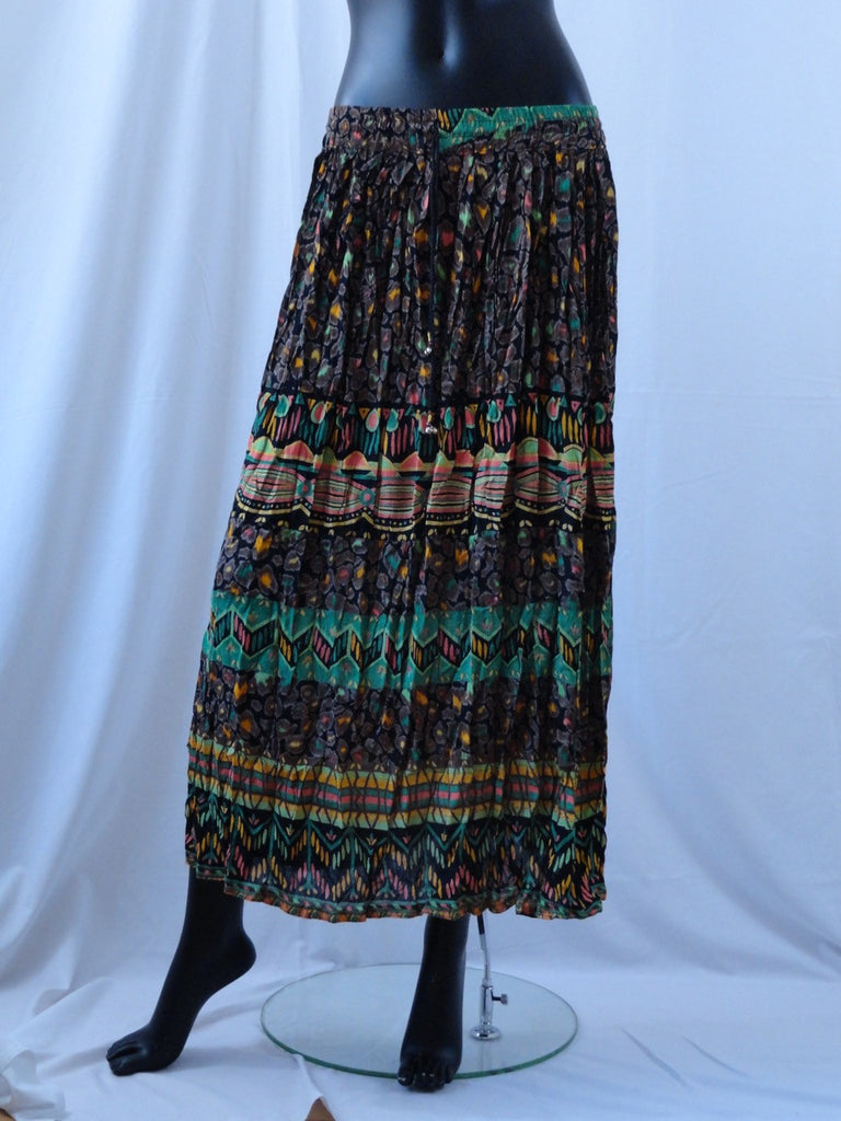 crushed cotton boho indian ethnic skirt- artikrti2