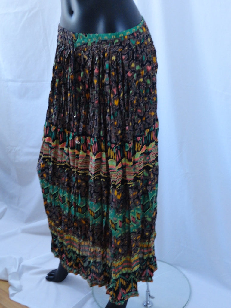 crushed cotton boho indian ethnic skirt- artikrti3