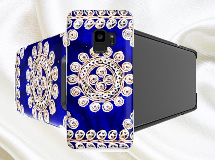 samsung s9 phone case blue beige artikrti1