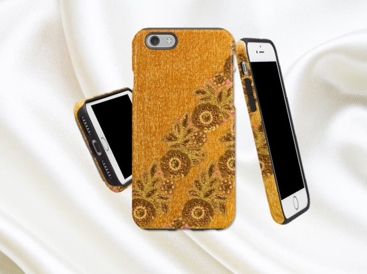 muted gold iPhone 6 case yellow indian ethnic artikrti 1
