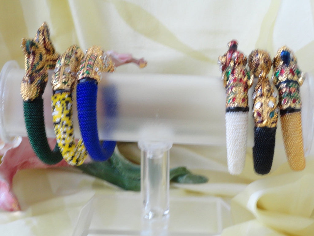indian minakari bollywood bracelet black beads 4