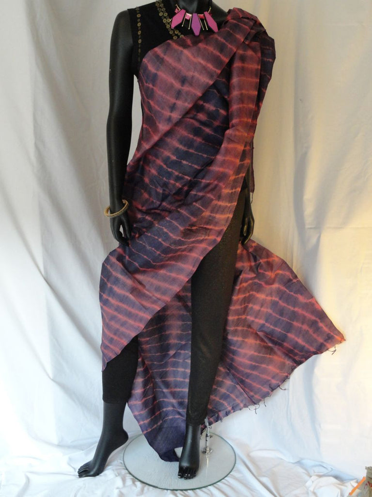 Silk stole or shawl, tie & dye, boho, ethnic indian 