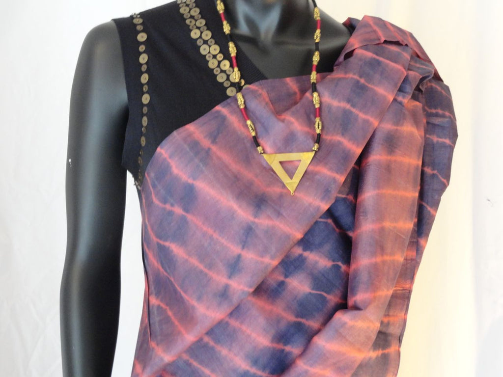 Silk stole or shawl, tie & dye, boho, ethnic indian 4