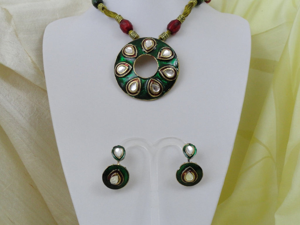 indian jewelry necklace ear rings set artikrti5
