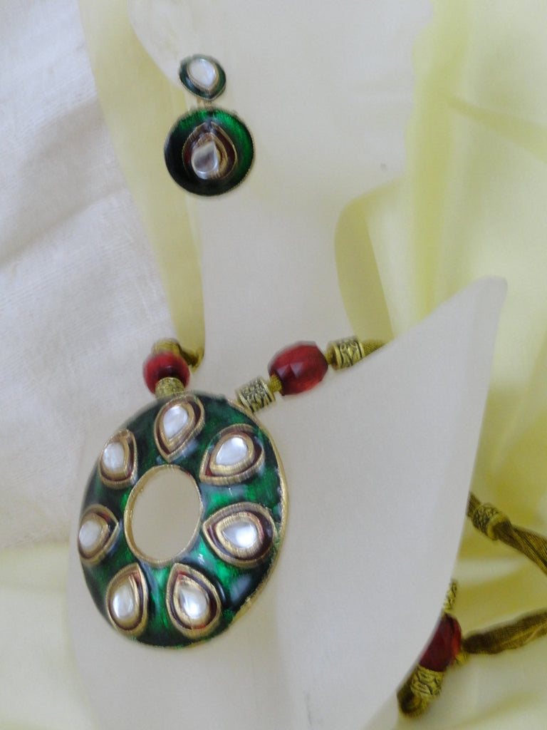 indian jewelry necklace ear rings set artikrti7