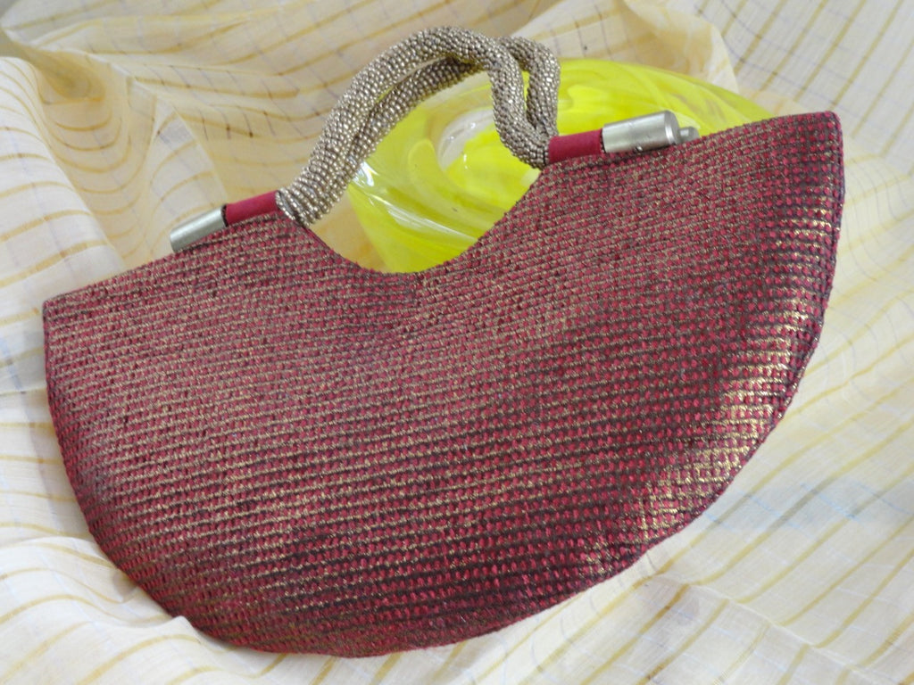 Indian silk and bead handbag purse6