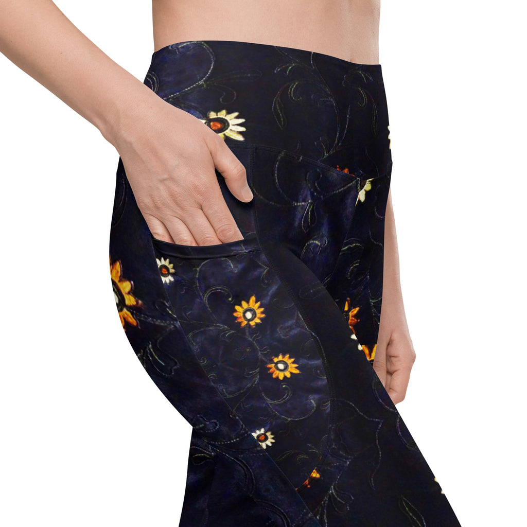 recycled-boho-leggings-with-pockets-high-waist-yoga-pants-floral-blue-black-magnolias-artikrti3