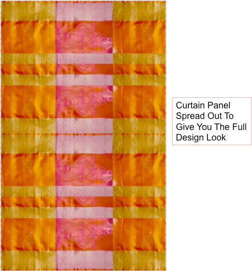 Indian curtains or drapes-yellow and pink checks artikrti4
