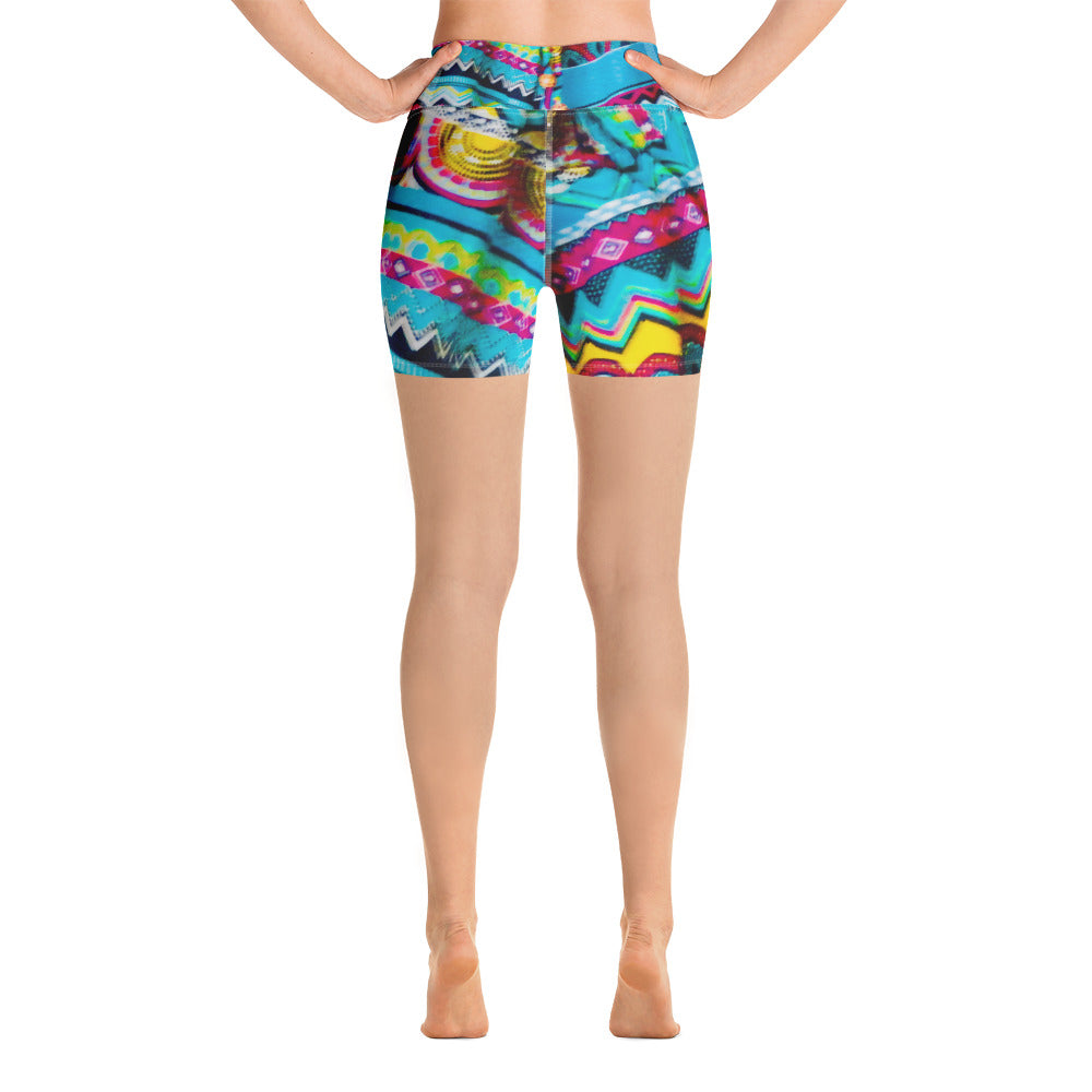 bhangra-runningshorts-fitness-wear-women-colorful-batik-print-wickedyo2