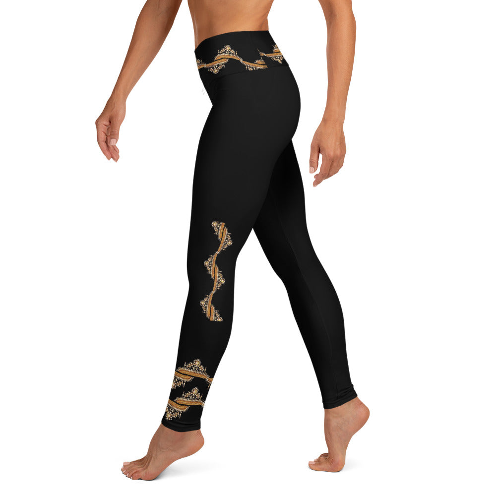 Crossover Waist Gym leggings with pockets. Boho Yoga Pants, Runner's, –  Artikrti