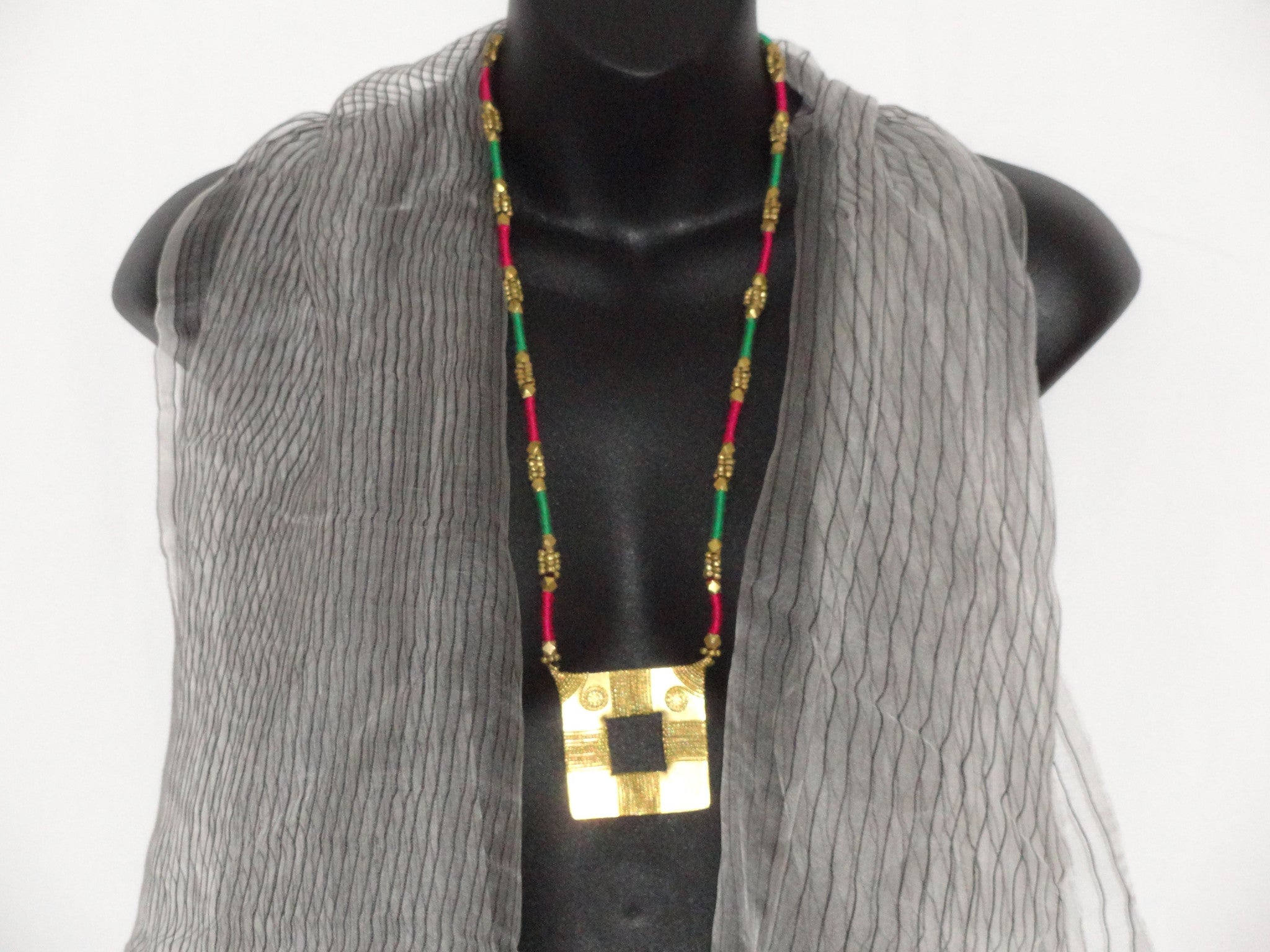 Indian Jewelry brass chain Modern Gypsy boho Contemporary tribal chain with Handmade chain, brass beads and Ethnic