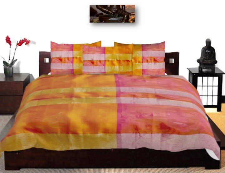 indian comforter yellow pink artikrti4