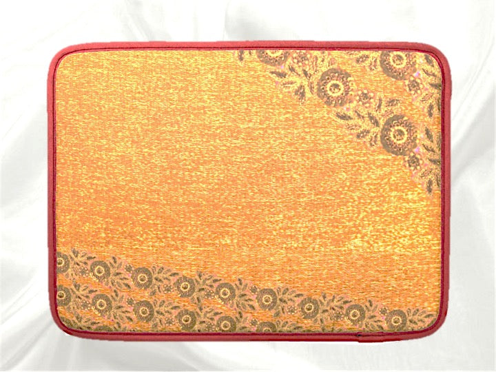 macbook or laptop bag or case yellow lace design artikrti3