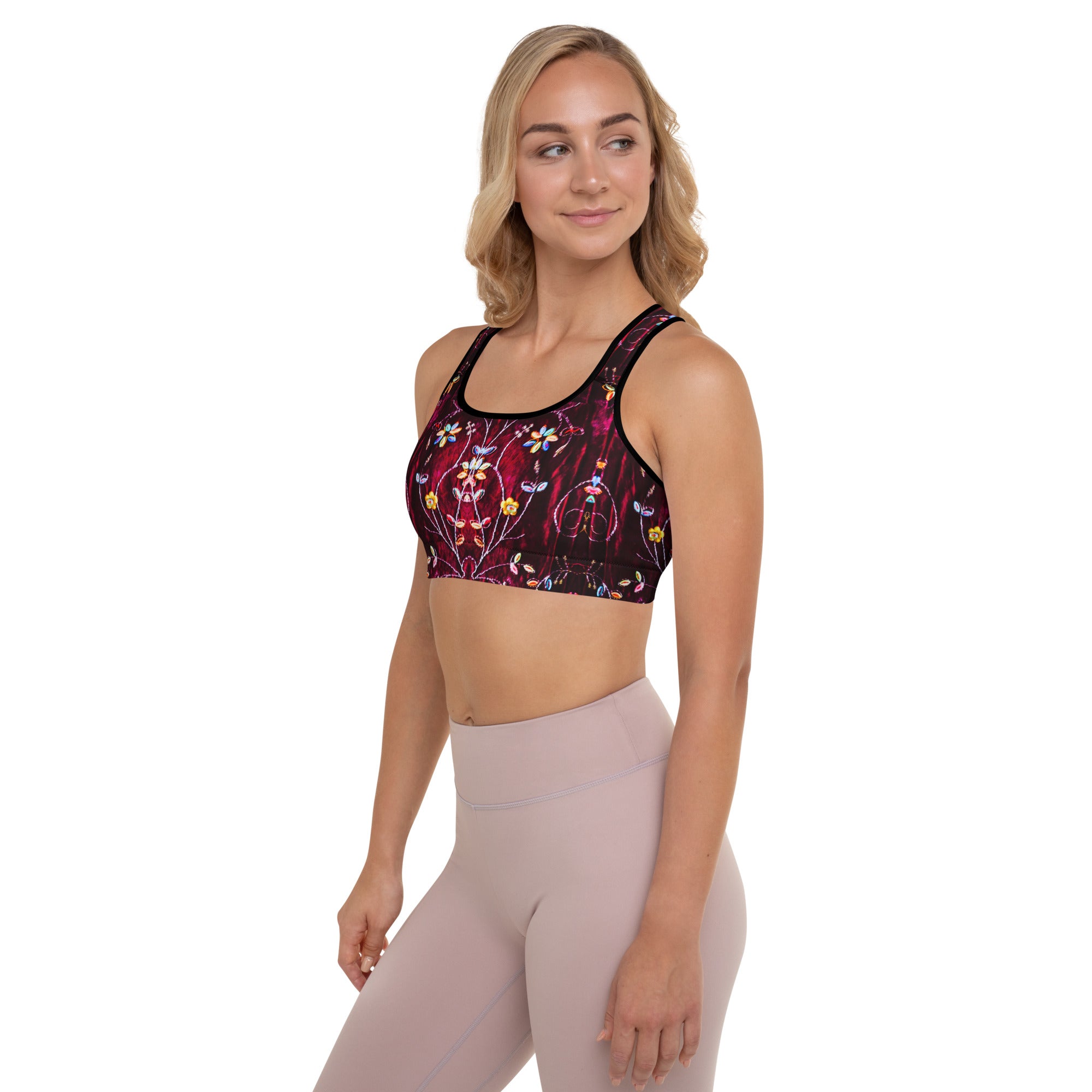 Buy Abstract Art Sports Bra Support Fitness Workout Activewear Gym  Sportswear Women Gear Raceback Straps Bralette Crop Top Outfit Colorful  Online in India 