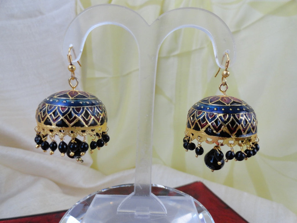 Indian jewelry: minakari dangling earrings from artikrti 4