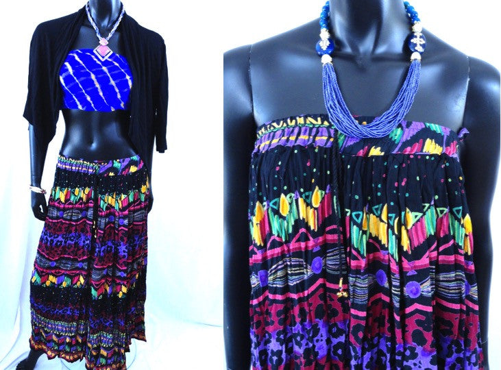 crushed indian skirt multi color purple artikrti5