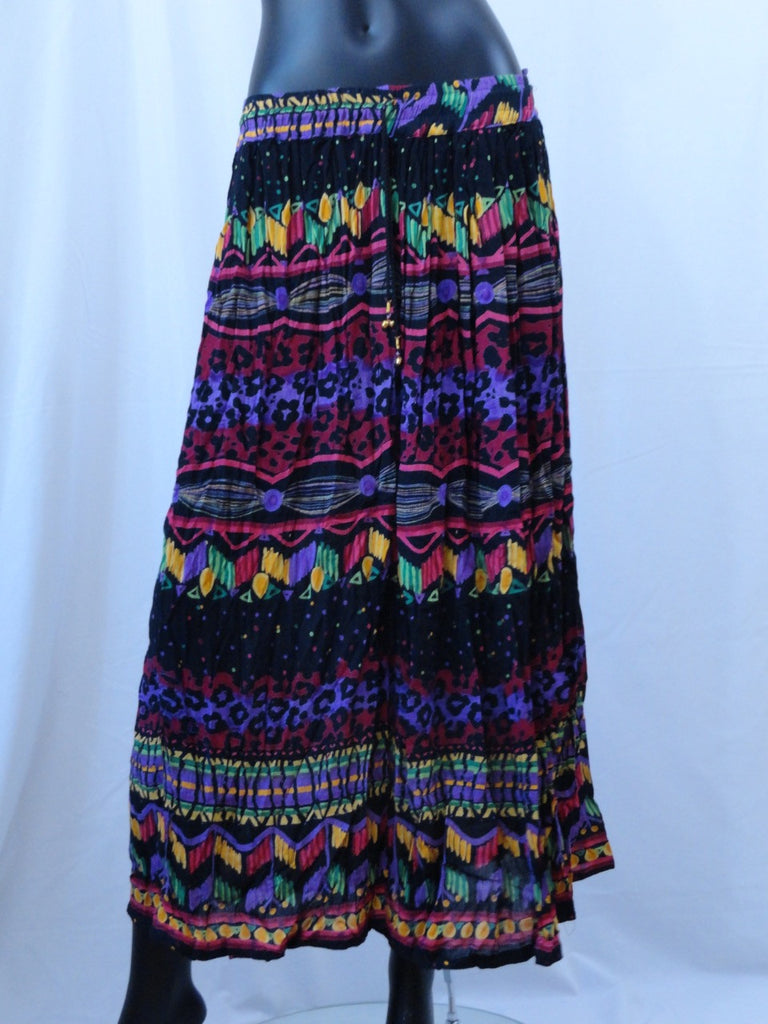 crushed indian skirt multi color purple artikrti4