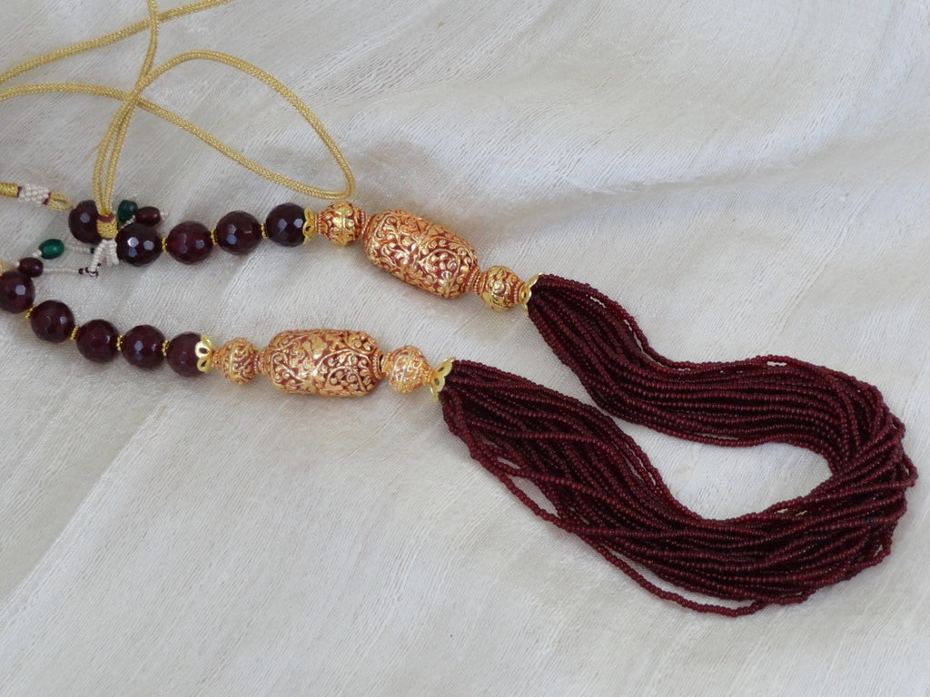 indian jewelry bead necklace minakari chain4 artikrti