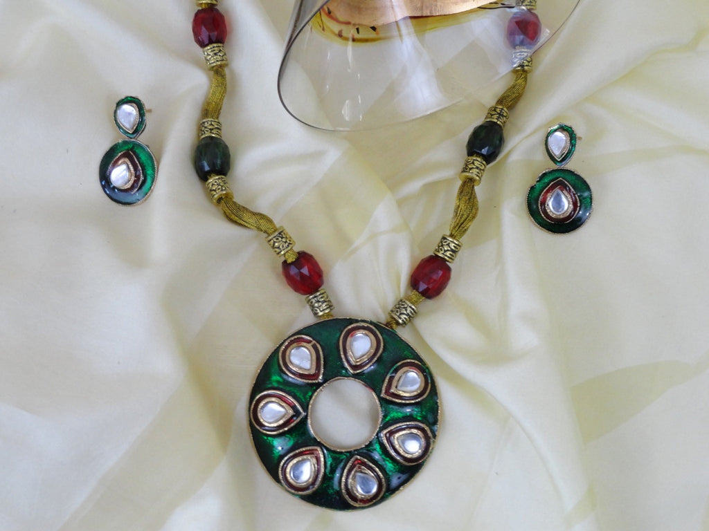 indian jewelry necklace ear rings set artikrti