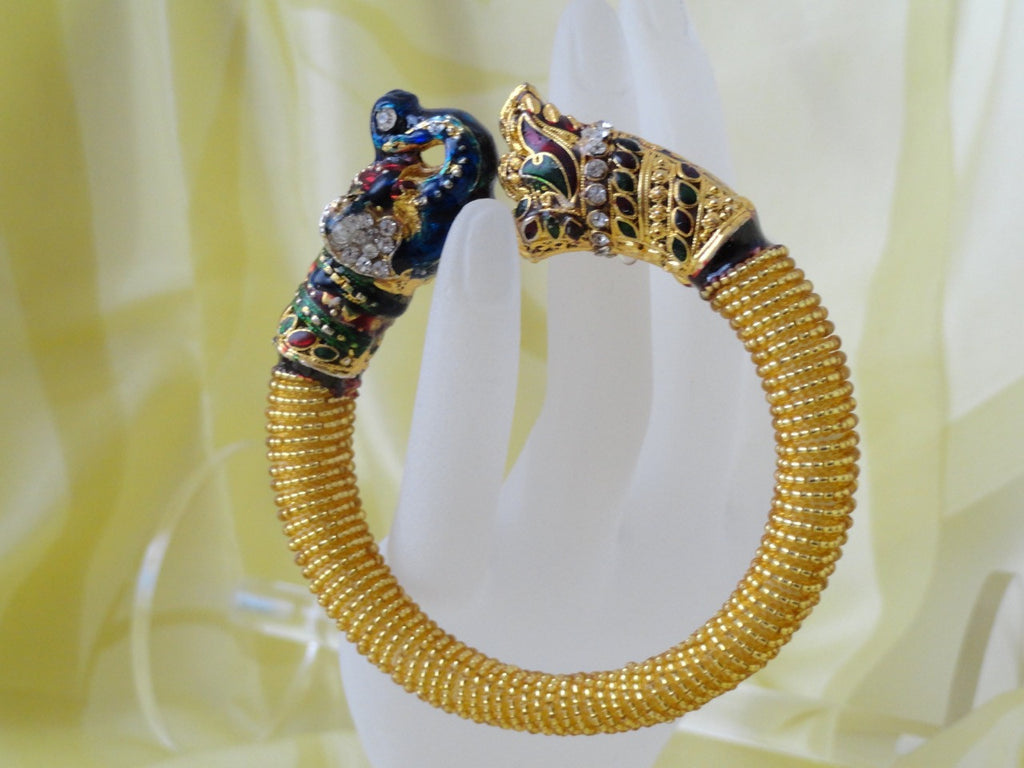 indian minakari bollywood bracelet yellow beads 1 