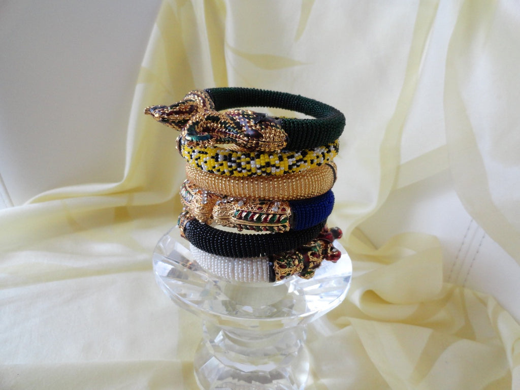 indian minakari bollywood bracelet yellow beads 4 range