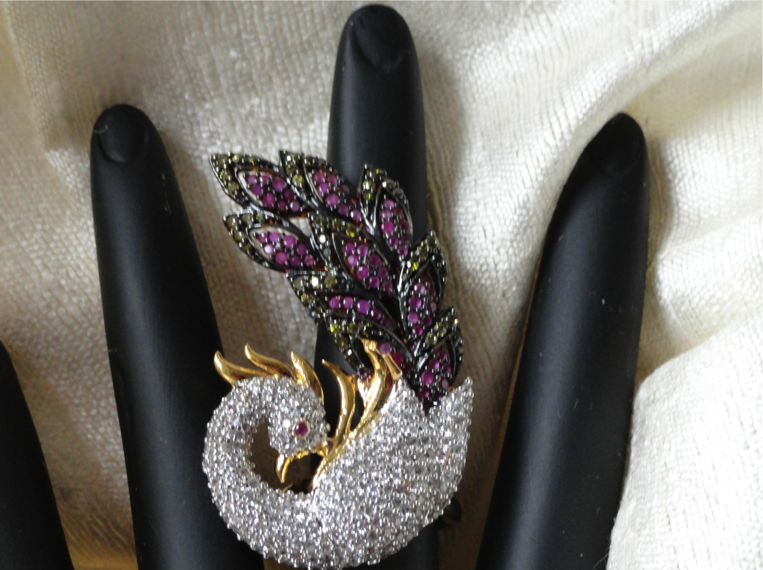 Gemstone Peacock Ring – Brenda Smith Jewelry