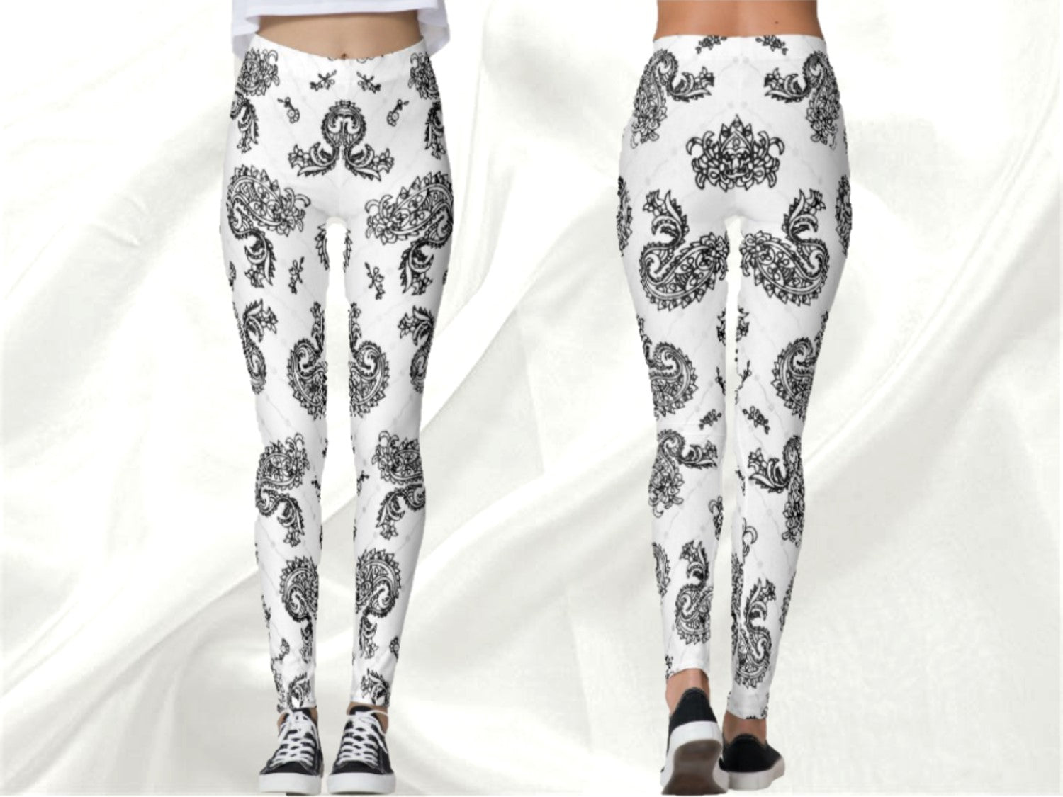 Dance Leggings, Yoga Boho Fashion Pants, Printed Leggings-, 50% OFF