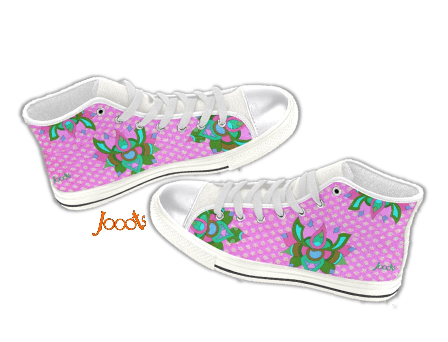 Colorful keds for girls. Ethnic sneakers. Rangoli design high tops can –  Artikrti