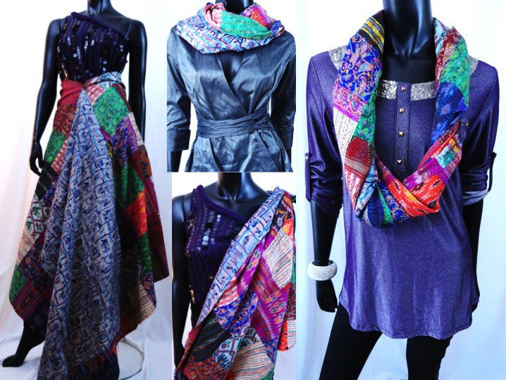 gift for women silk shawl stole wrap indian artikrti 11