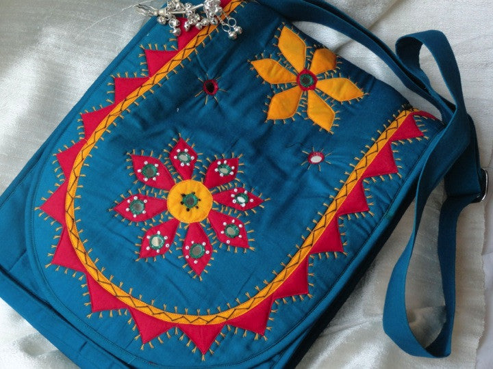 Cool Laptop Bag for college girls- turquoise blue