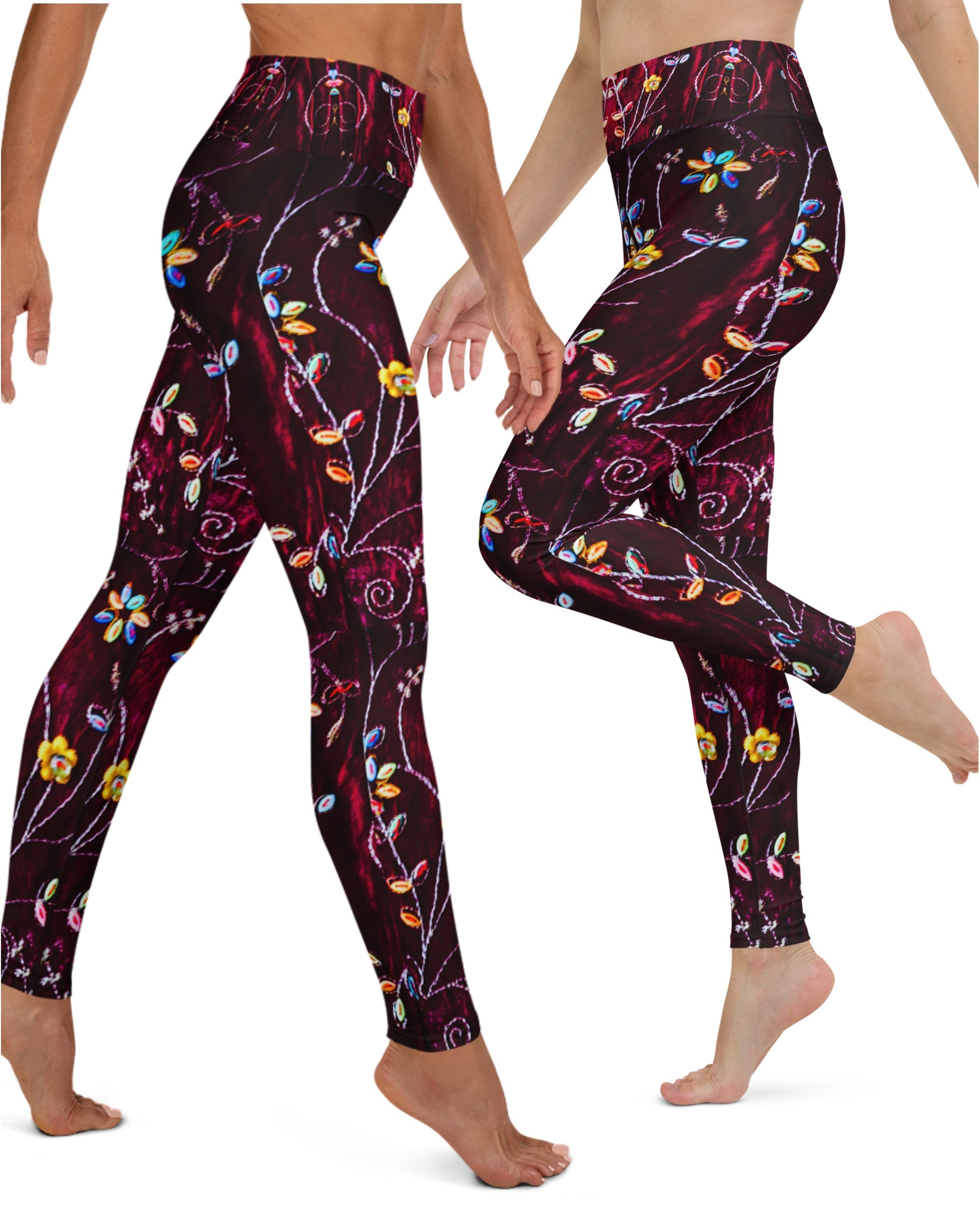 Yoga Leggings, Yoga Pants, Printed Workout Leggings