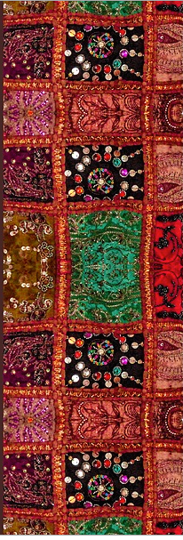 patchwork tapestry yoga mat, indian, artikrti3