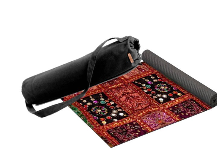 patchwork tapestry yoga mat, indian, artikrti5